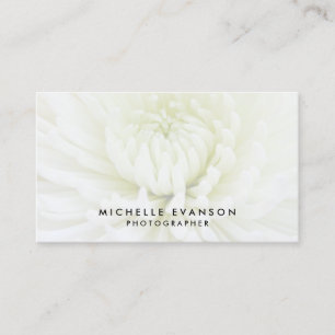 Beruflicher Fotograf mit elegantem White Overlay Visitenkarte