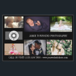 Beruflicher Fotograf-QR mit Schwarzen Logos Flyer<br><div class="desc">Marketing Flyer für einen beruflichen Fotografen,  der mit Fotos,  Logos,  Kontaktinformationen,  benutzerdefinierten Text und QR-Code personalisiert ist. Black Foto Collage Promotion Flyer für Ihr kleines Unternehmen gedruckt mit Fotos aus Ihrem Portfolio ,  Ihrem Logo,  und auf der Rückseite Ihre Kontaktdaten,  QR-Code und mehr.</div>