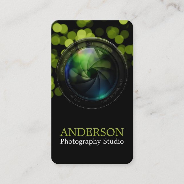 Beruflicher Fotograf-vertikale Geschäfts-Karte 8 Visitenkarte (Vorderseite)