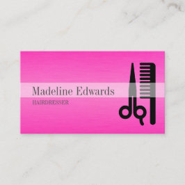Beruflicher Friseur Pink Stilvoll modern Visitenkarte