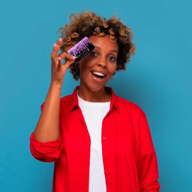 Beruflicher Friseur Schönheitssalon Hot Pink Visitenkarte (Professional Hairdresser Beauty Salon Hot Pink Business Card)