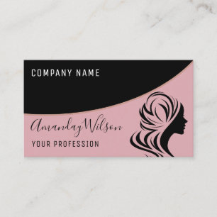 Beruflicher Friseursalon Stylist Lashes Rose Visitenkarte