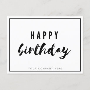 Beruflicher Geschäftsmitarbeiter Happy Birthday   Postkarte