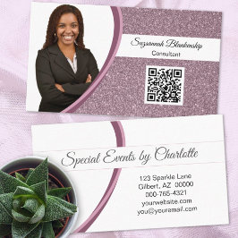 Beruflicher Glitzer für Foto QR-Code Visitenkarte