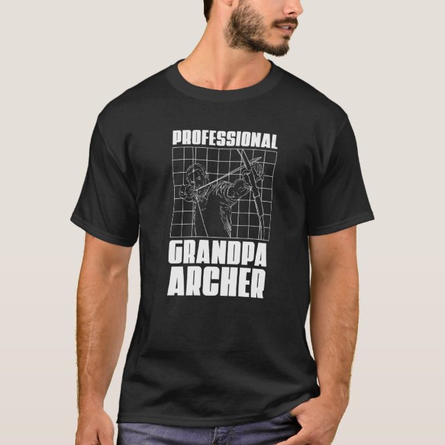 Beruflicher Großvater Archer Bow Archery Gr T-Shirt (Vorderseite)