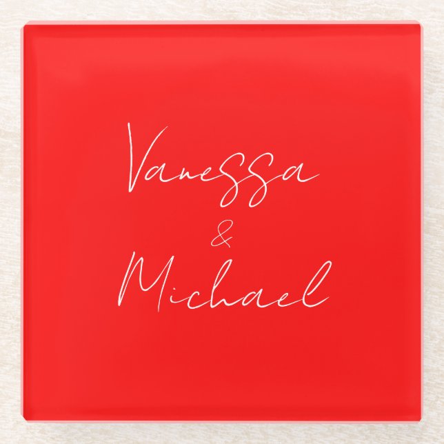 Beruflicher handschriftlicher Name Glasuntersetzer (Vorderseite)