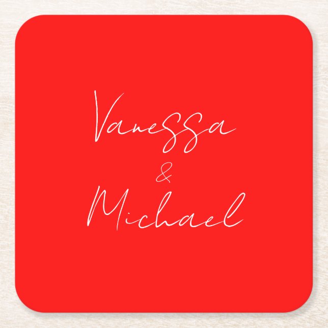 Beruflicher handschriftlicher Name Rechteckiger Pappuntersetzer (Vorderseite)