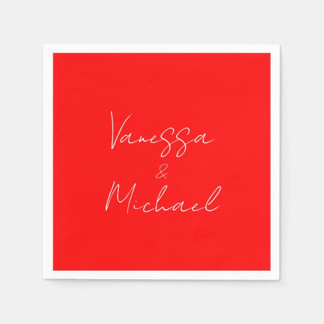 Beruflicher handschriftlicher Name Serviette (Vorderseite)