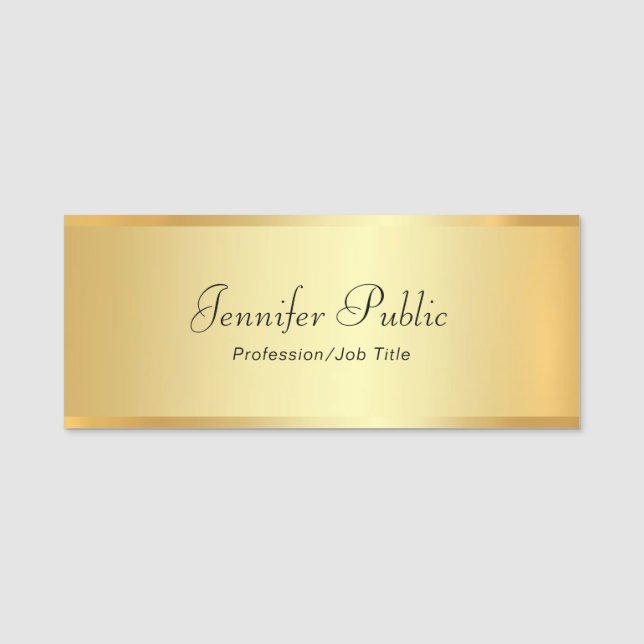 Beruflicher Handskript-Text-modernes elegantes Namensschild (Vorderseite)