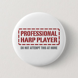 Beruflicher Harfen-Spieler Button