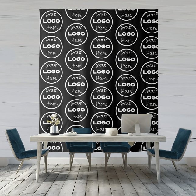 Beruflicher Hintergrund für das Logo für Unternehm Wandteppich (Transform your events with a custom company logo backdrop that captivates and promotes your brand.)