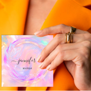 Beruflicher holografischer QR-Code Quadratische Visitenkarte