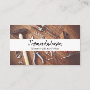 Beruflicher Holzkörner Rustikaler Schreiner Visitenkarte