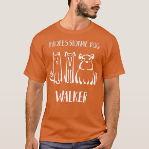 Beruflicher Hund Walker Hund Lover T-Shirt Hundebe