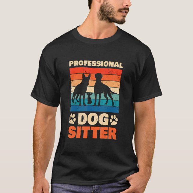 Beruflicher Hundesitz für Hunde T-Shirt (Vorderseite)