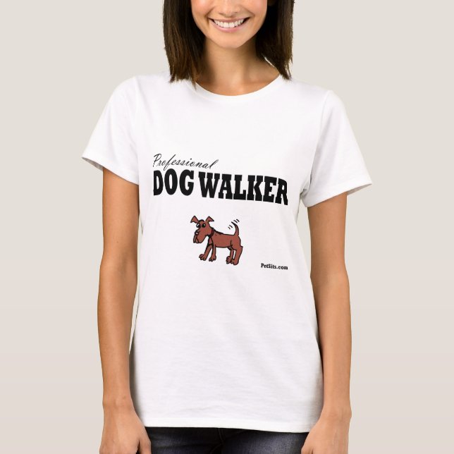 Beruflicher Hundewanderer T-Shirt (Vorderseite)