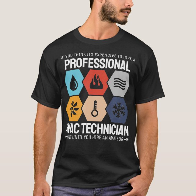Beruflicher HVAC-Techniker Heizung HVAC Tech  T-Shirt (Vorderseite)