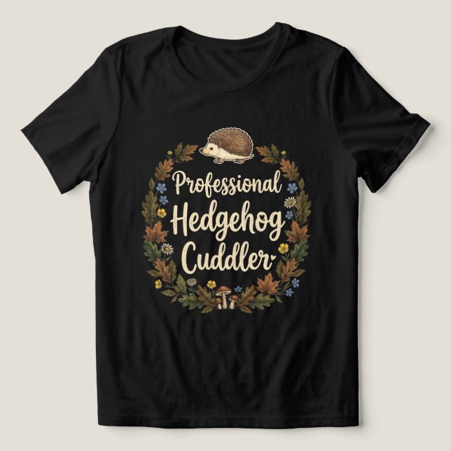 Beruflicher Igelknuddler Tri-Blend Shirt (Design Vorderseite)
