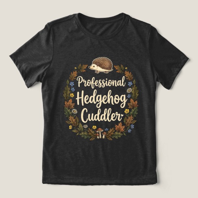 Beruflicher Igelknuddler Tri-Blend Shirt (Design Vorderseite)