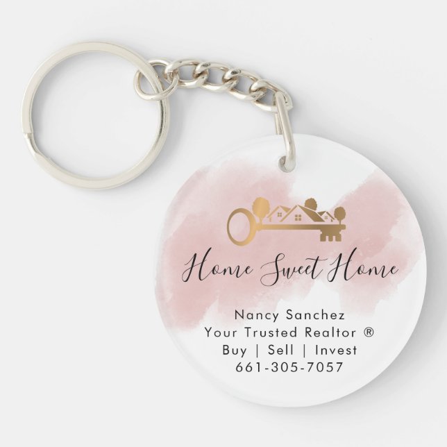 beruflicher Immobilien-Key-Anwesen hinzufügen, bu Schlüsselanhänger (Vorderseite)