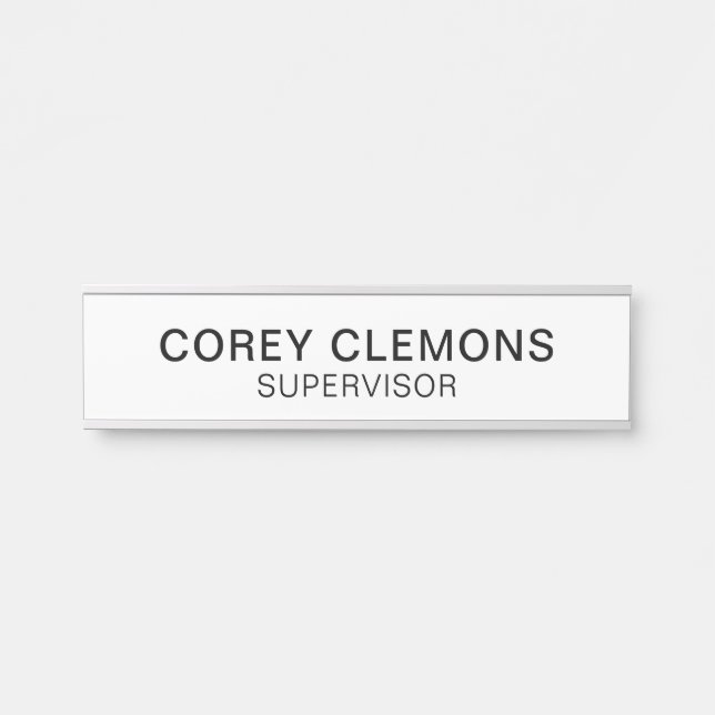 Beruflicher Individuelle Name Titel Office Schwarz Türschild (Vorderseite )