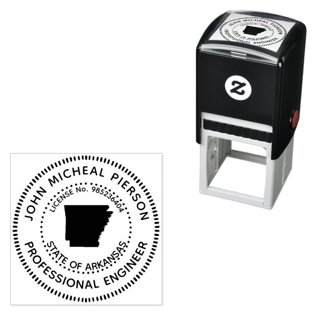 Beruflicher Ingenieur Arkansas Permastempel (Beispiel)