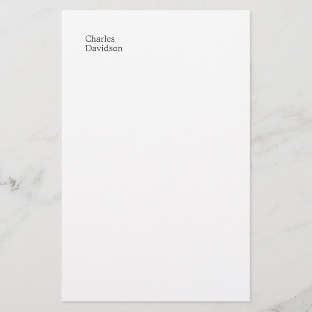 Beruflicher klassischer Schriftart Minimalistische Briefpapier (Vorderseite)