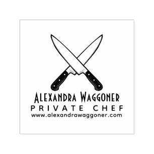 Beruflicher Koch, Crossed Knies Business Logo #2 Permastempel