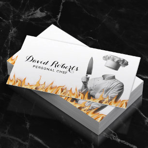 Beruflicher Koch Restaurant Koch Catering Visitenkarte