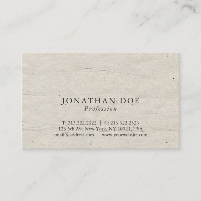 Beruflicher kreativer Vintager historischer Visitenkarte (Vorderseite)