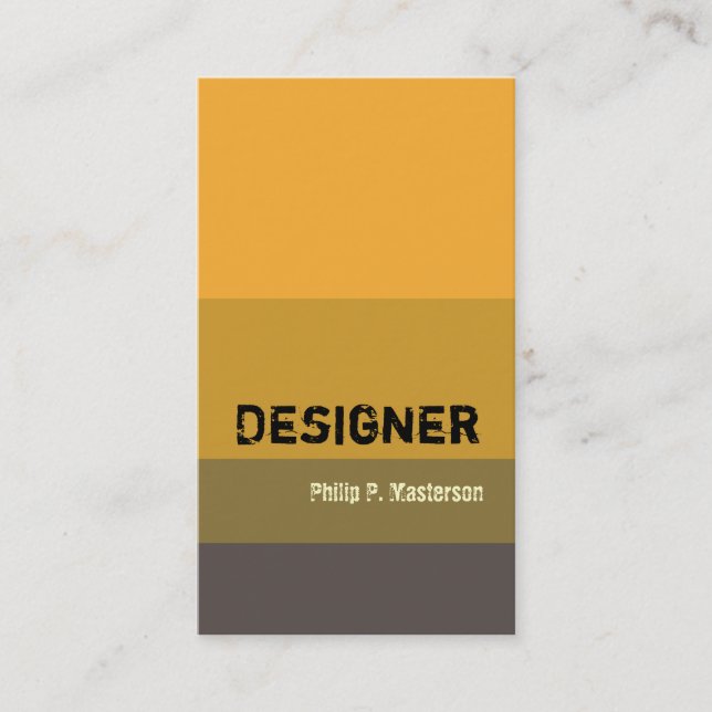 Beruflicher Kühne Designer Moderne Dynamik Visitenkarte (Vorderseite)