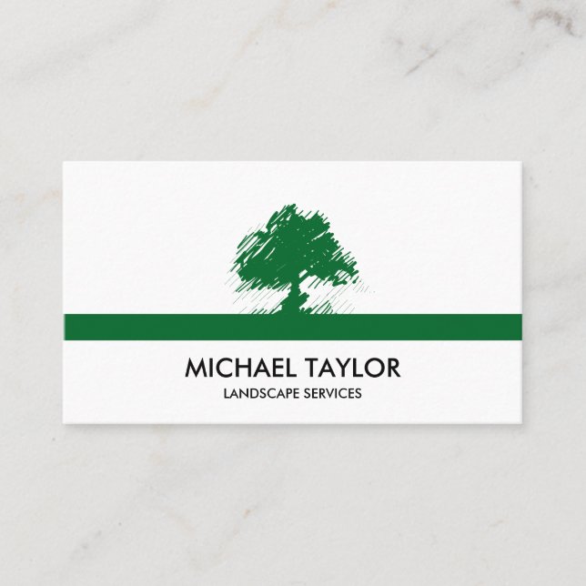 beruflicher Landschaftsschutz und Rasenpflege Visitenkarte (Vorderseite)