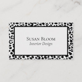 Beruflicher Leopard Schwarz und Grau drucken Visitenkarte