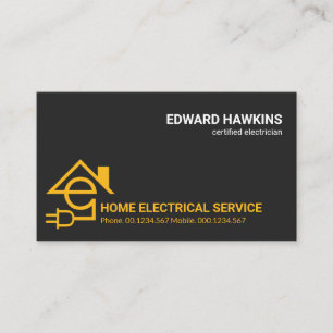 Beruflicher Letter E Electrical Zuhause Power Plug Visitenkarte