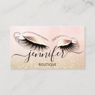Beruflicher Logo-Makeup-Rose-Glitzer Visitenkarte