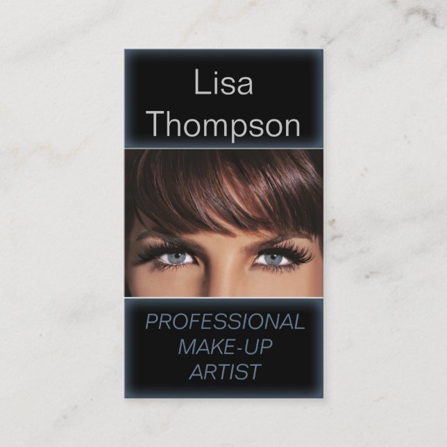 Beruflicher Make-upkünstler/Make-upmodell Visitenkarte (Vorderseite)
