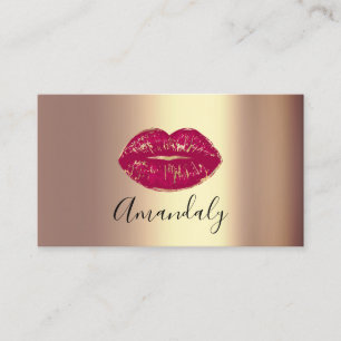 Beruflicher Makeup Künstler Kiss Lift Visitenkarte