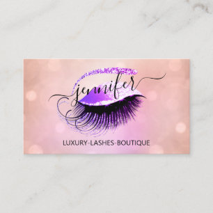 Beruflicher Makeup QR Code Rosa Logo Lila Visitenkarte