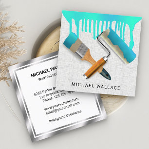 Beruflicher Malerstift für die Druckfarbe Quadratische Visitenkarte