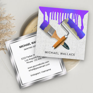 Beruflicher Malerstift für die Druckfarbe Quadratische Visitenkarte