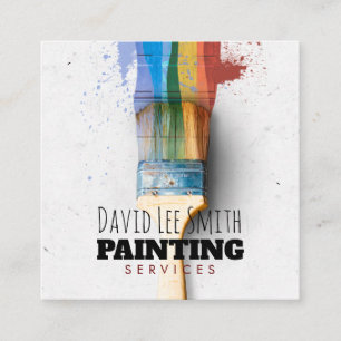 Beruflicher Malservice Quadratische Visitenkarte