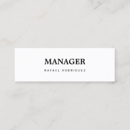 Beruflicher Manager Mini Visitenkarte