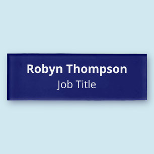 Beruflicher Markenname Magnetic Navy Blue Namenschild