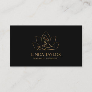 Beruflicher Massagetherapeut Lotus Wellness-Center Visitenkarte