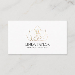Beruflicher Massagetherapeut Lotus Wellness-Center Visitenkarte