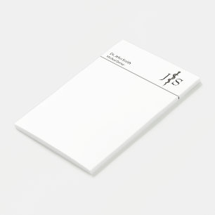 Beruflicher medizinischer Asclepius Schwarz-weiß e Post-it Klebezettel