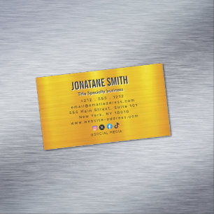 Beruflicher Metallic Look Magnetische Visitenkarte