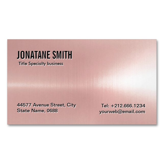 Beruflicher Metallic Look Magnetische Visitenkarte (Vorderseite)
