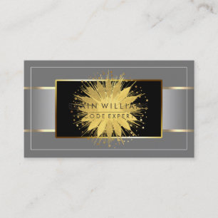 Beruflicher Minimal Elegante Black Gold Finance B Visitenkarte