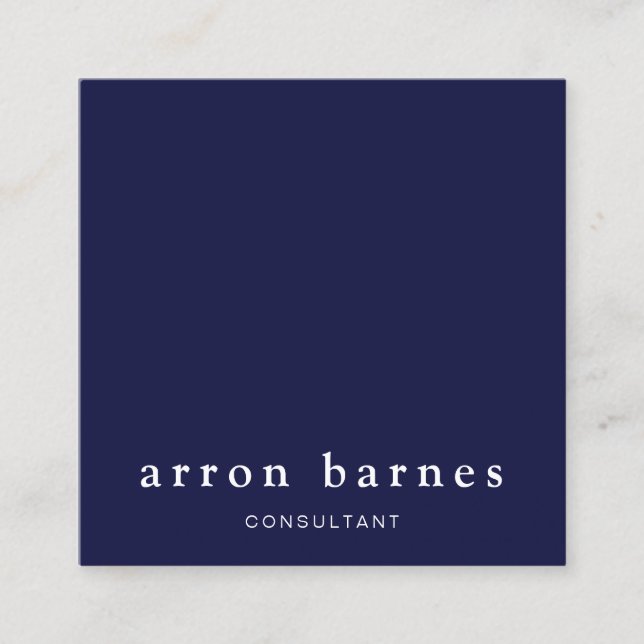 Beruflicher Minimalismus Quadratische Visitenkarte (Vorderseite)